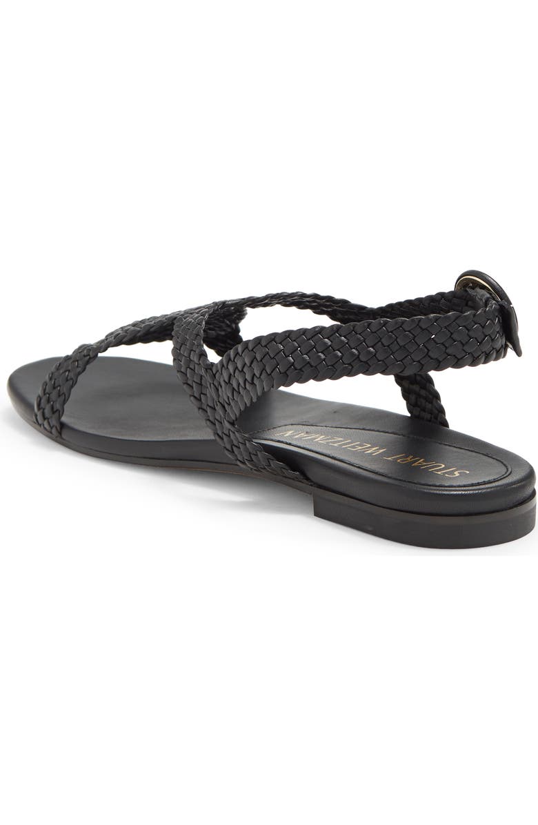 Stuart Weitzman Teodora Braided Metallic Slingback Sandal, Alternate, color,