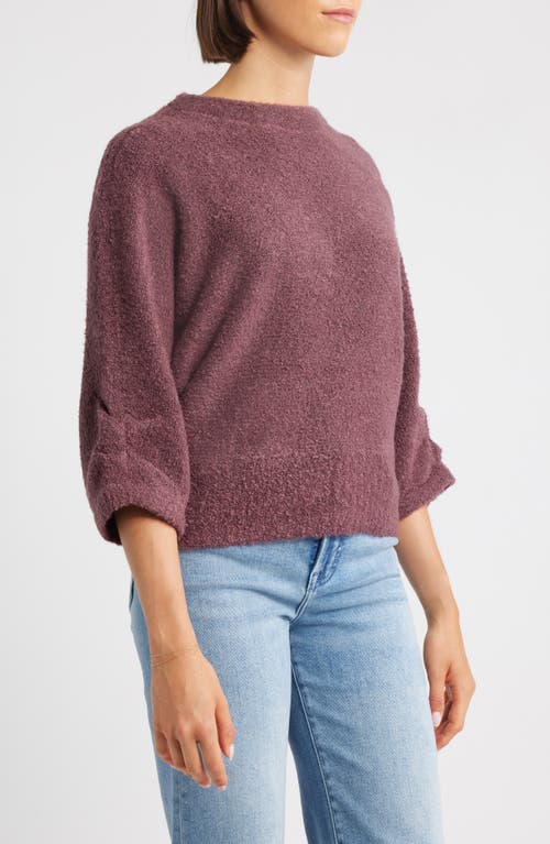 Wit & Wisdom Bouclé Sweater In Burgundy