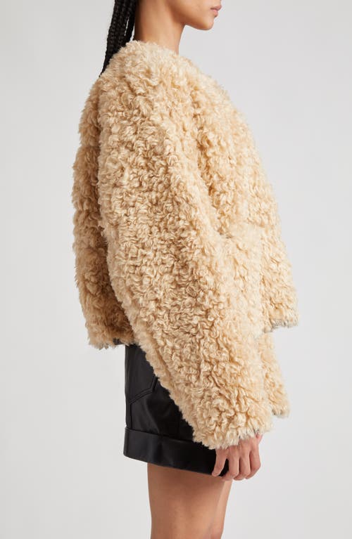 Stand Studio Charmaine Reversible Faux-shearling Jacket In Natural Beige/mole Grey