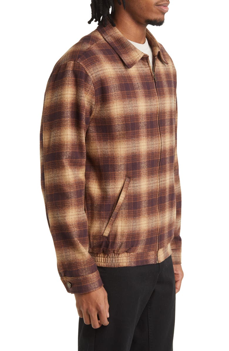 ONE OF THESE DAYS Plaid Cotton Zip-Up Jacket, Alternate, color,