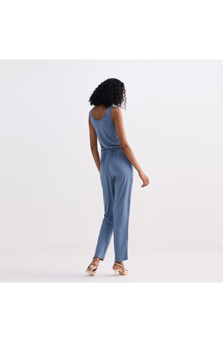 Reistor Relaxed Drawstring Jumpsuit in Blue, Alternate, color, Solid
