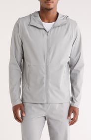 90 DEGREE BY REFLEX Waffle Warp Zip Hoodie