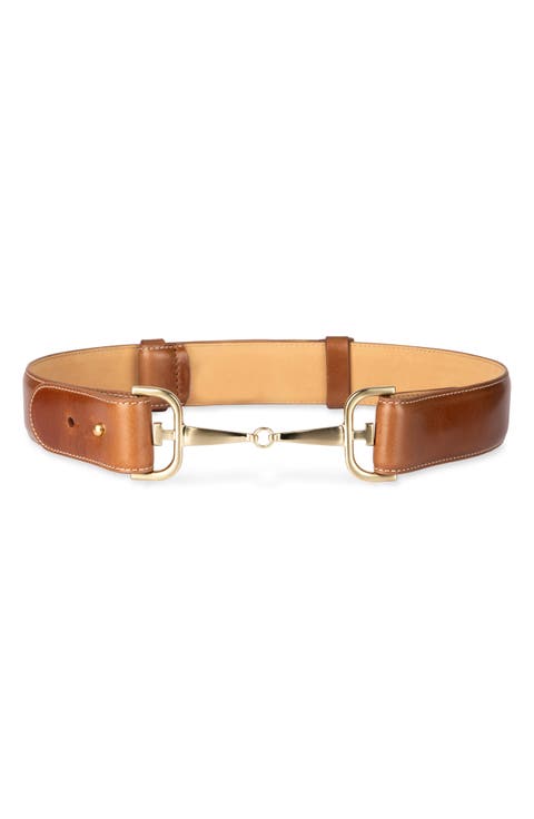 Horsebit Buckle Leather Belt