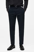 MANGO Slim Fit Flat Front Cotton Stretch Twill Chinos