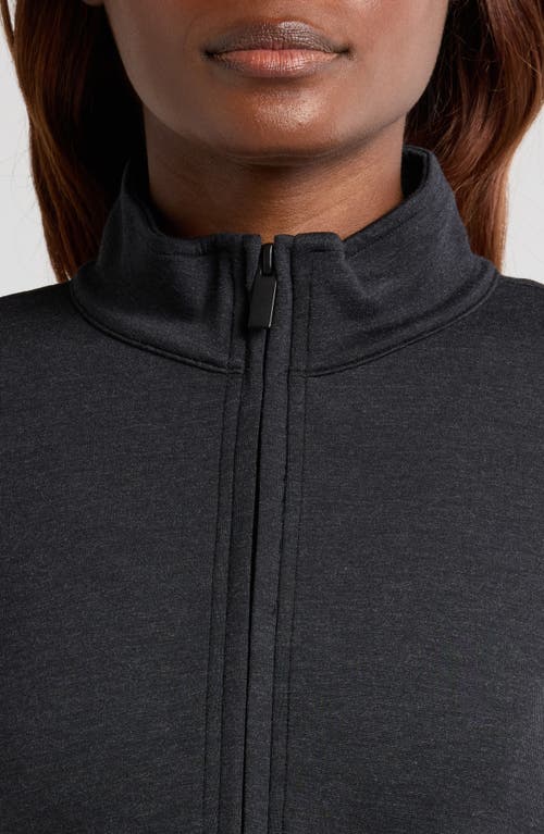 Travismathew Shadow Mirage Half Zip Pullover In Heather Black