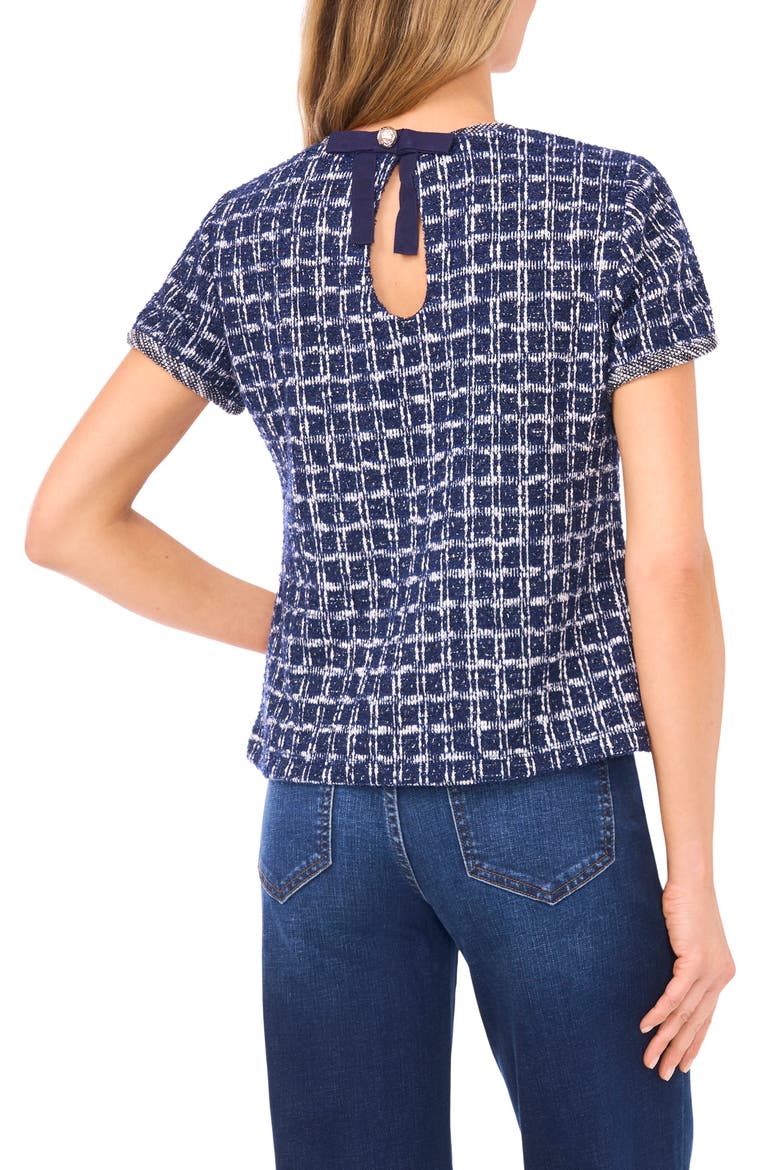 Metallic Tweed Top, Alternate, color, CLASSIC NAVY