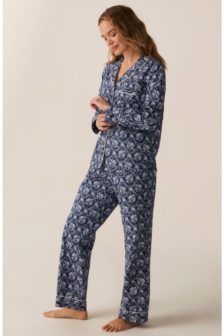 Cotton Poplin Pajama Set, Alternate, color, NAVY