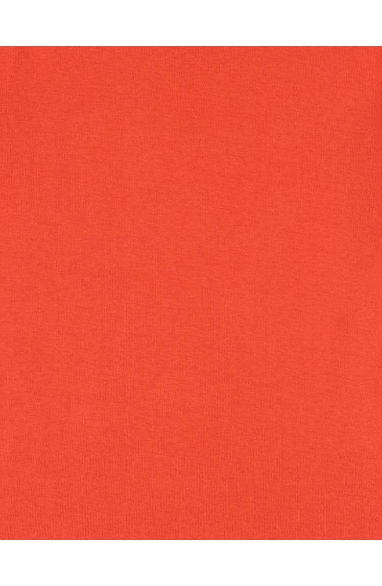 Leveret Kids Long Sleeve T-Shirt, 100% Cotton, Solid Colors, Alternate, color, Orange