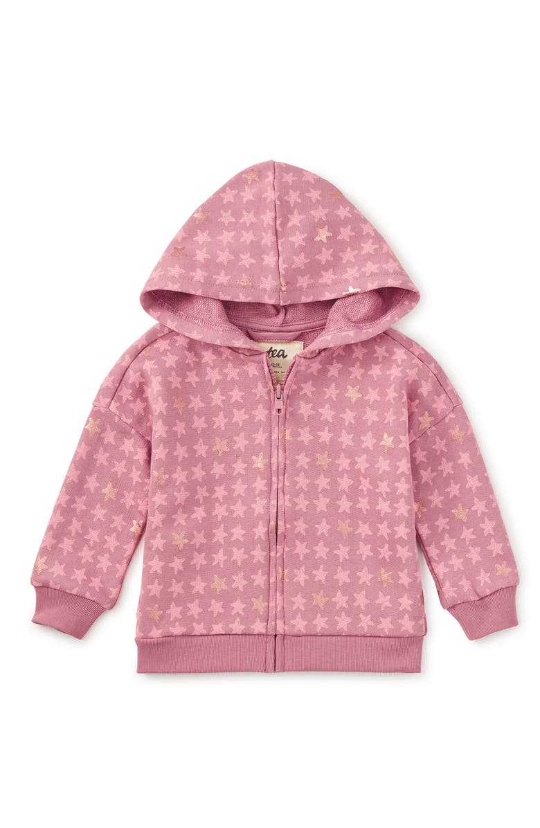 Tea Collection Easy Fit Hoodie, Alternate, color, Metallic Stars