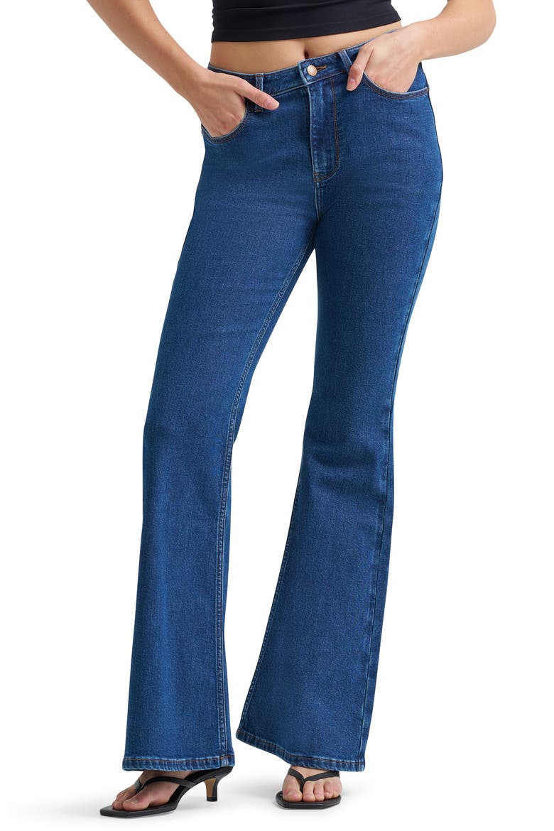 Western High Waist Flare Leg Jeans, Main, color, WYOMING