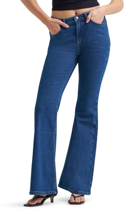Western High Waist Flare Leg Jeans (Wyoming)