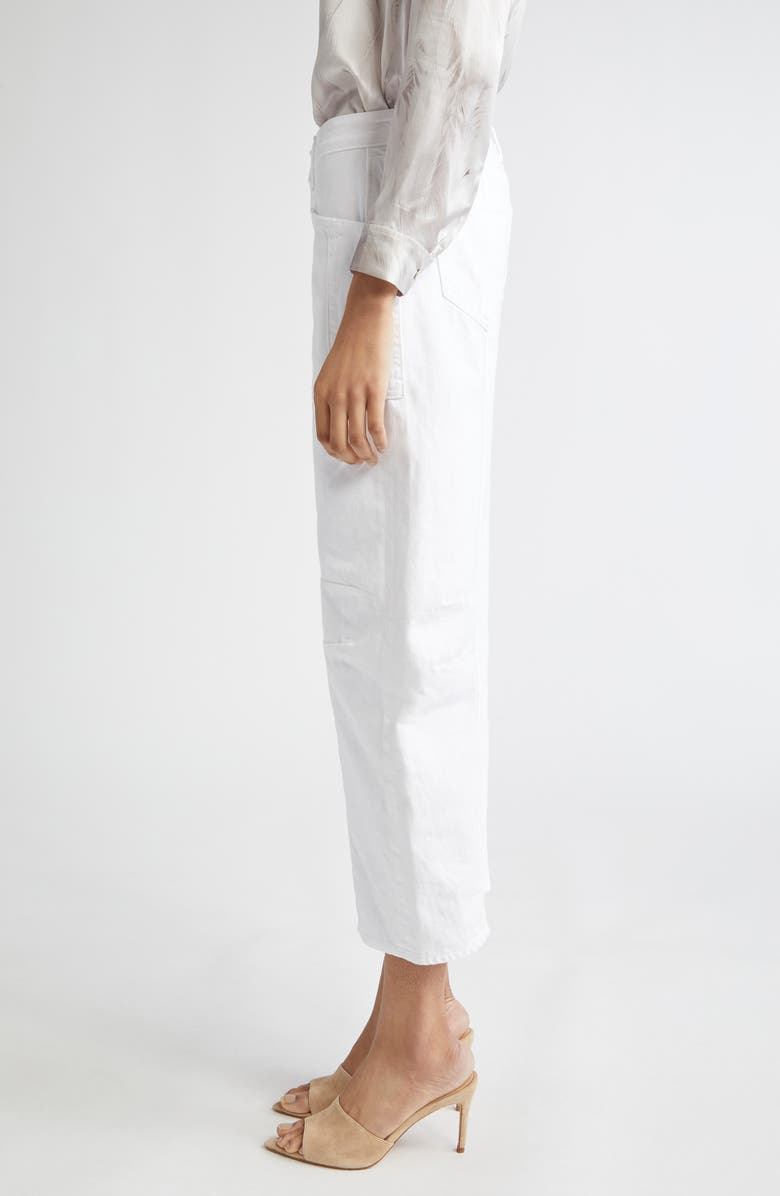 L'AGENCE Cody High Waist Barrel Leg Rodeo Jeans, Alternate, color, Blanc