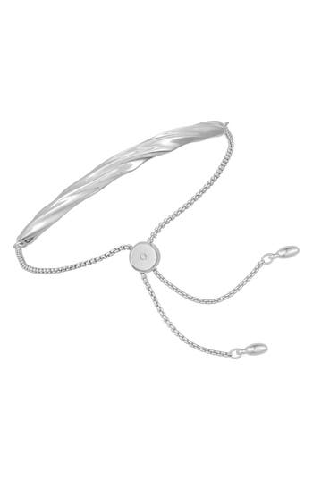 Vince Camuto Twisted Bar Slider Bracelet In Silver