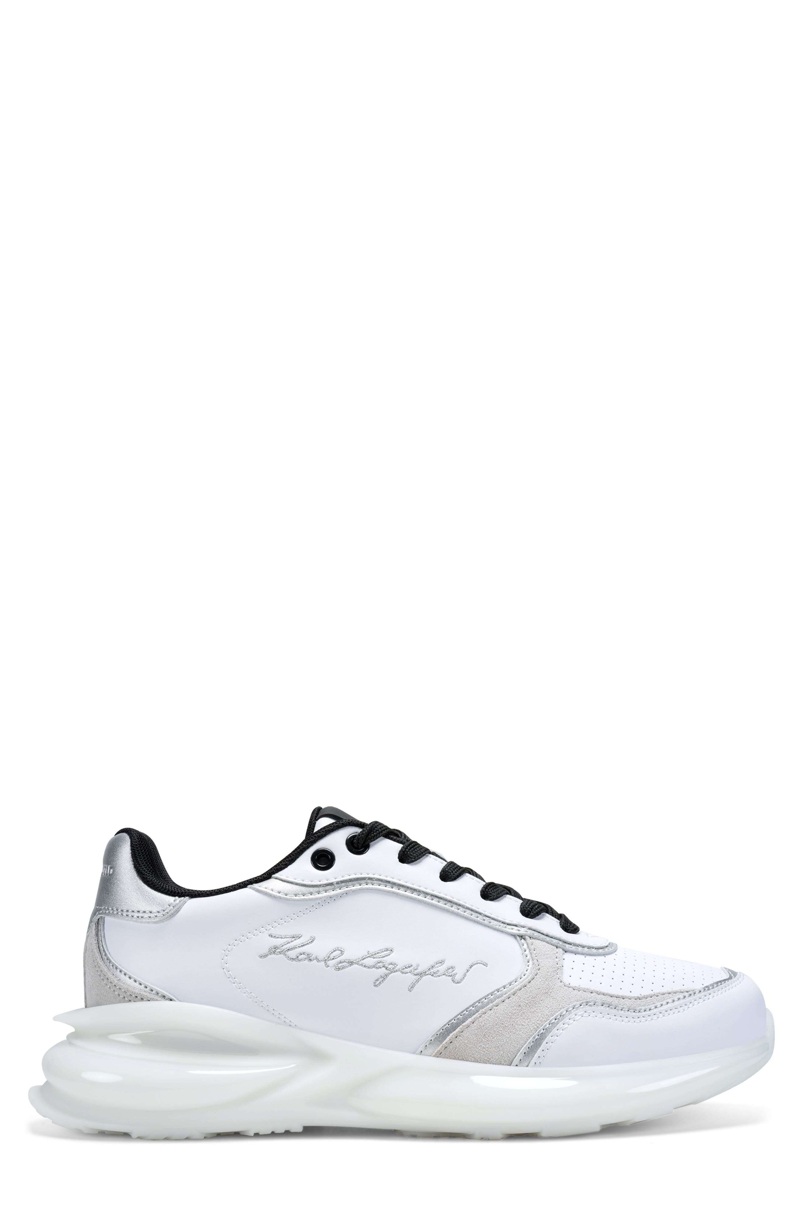 KARL LAGERFELD PARIS Gatan Side Logo Sneaker, Alternate, color, White/ Tan
