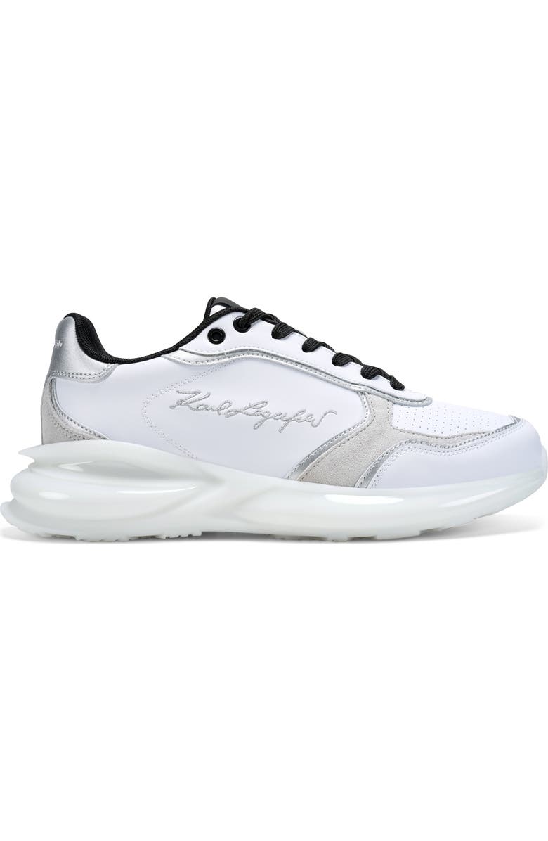 KARL LAGERFELD PARIS Gatan Side Logo Sneaker, Alternate, color, White/ Tan