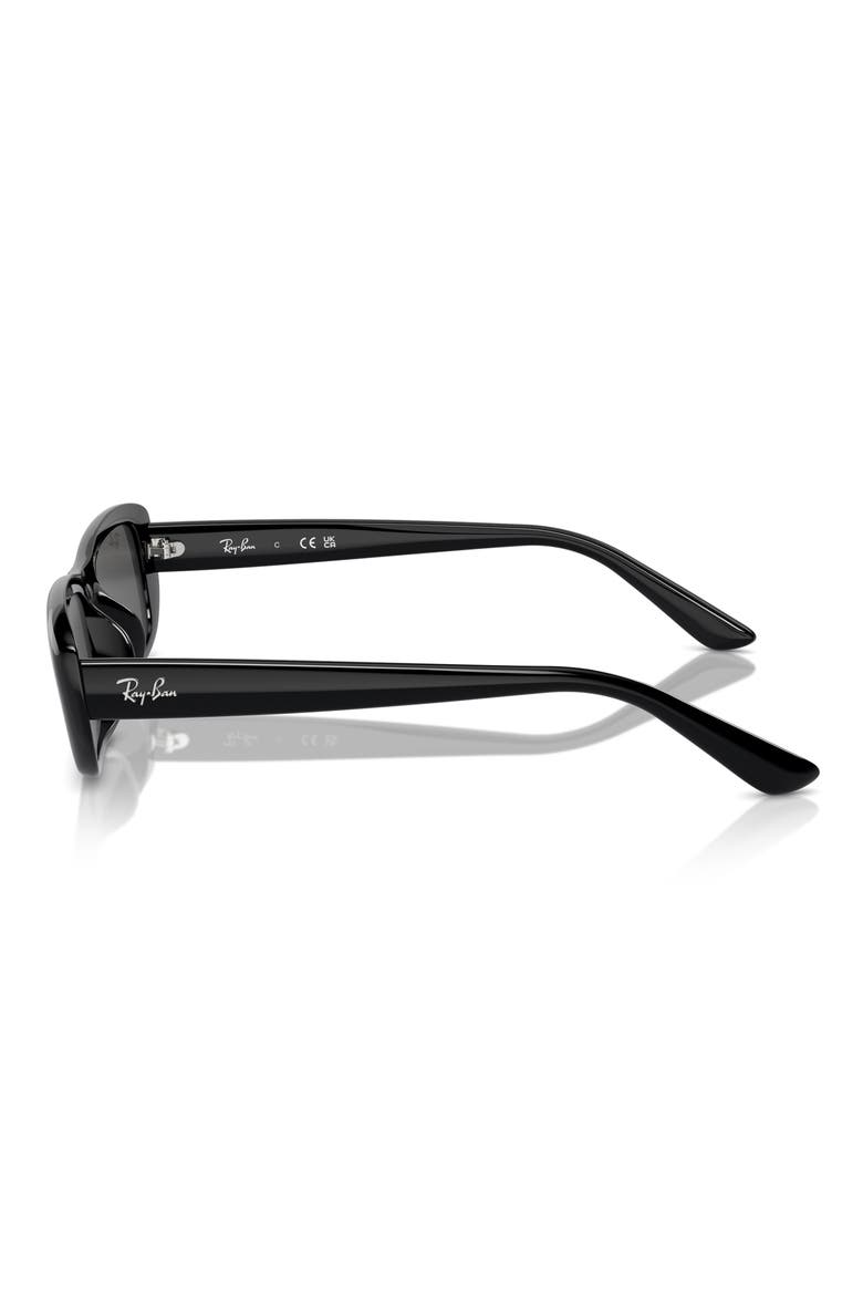 55mm Pillow Sunglasses, Alternate, color, DARK GREY