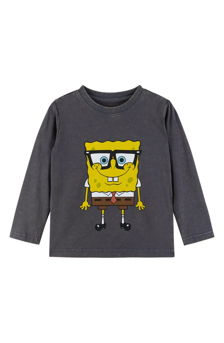 Andy & Evan Kids' SpongeBob SquarePants<sup>™</sup> '99 Acid Wash Graphic T-Shirt, Main, color,