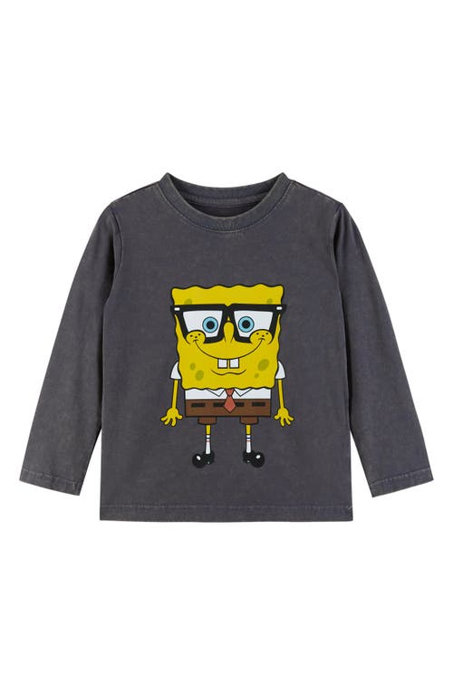 Andy & Evan Kids' SpongeBob SquarePants™ '99 Acid Wash Graphic T-Shirt in Grey 