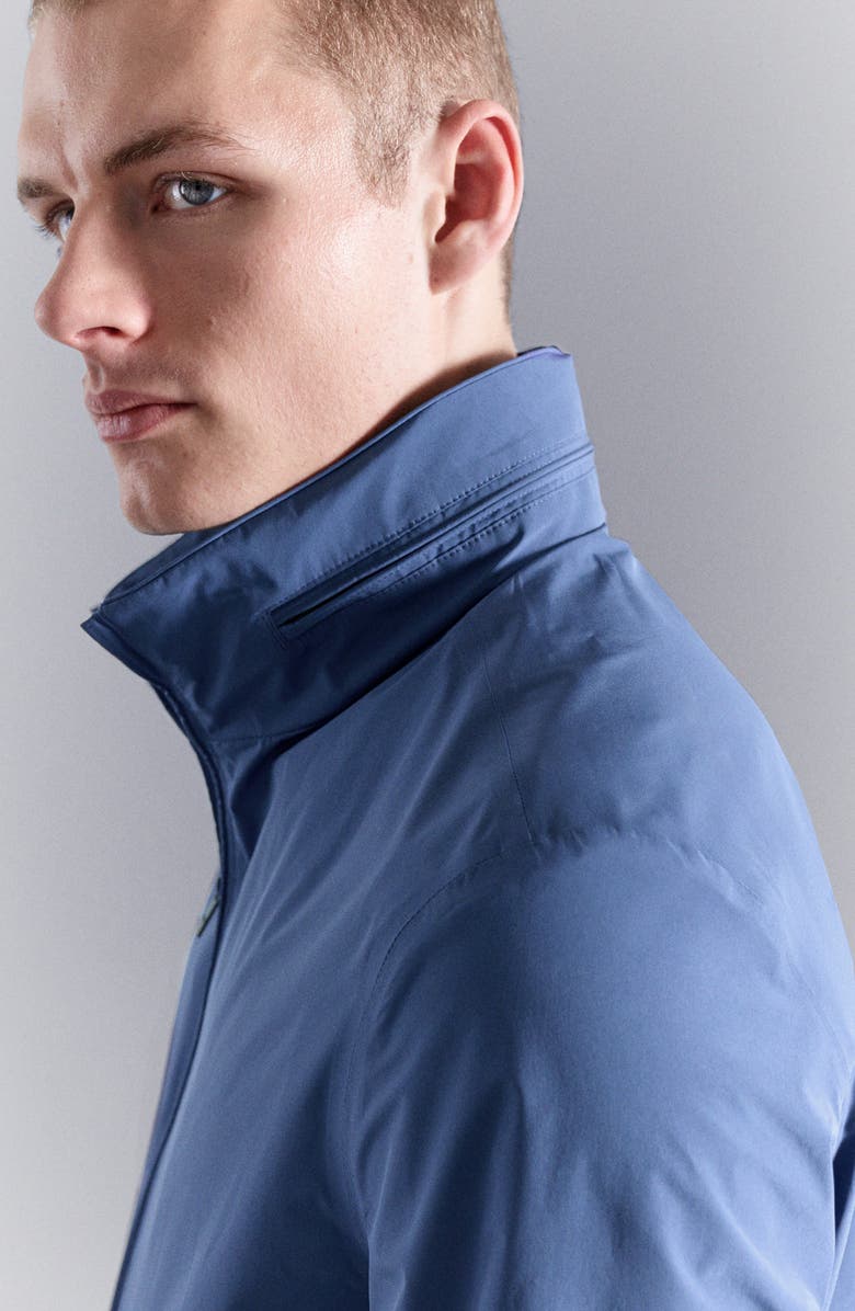 MANGO Waterproof Zip Front Jacket, Alternate, color, Vibrant Blue