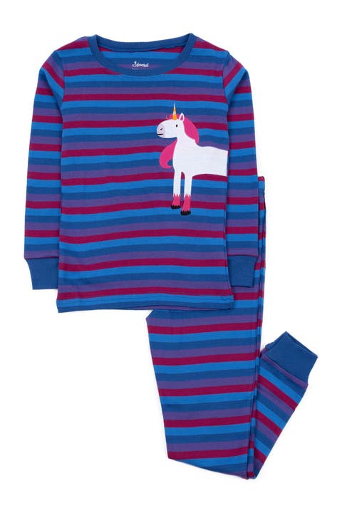 Unicorn Stripes Cotton Pajamas