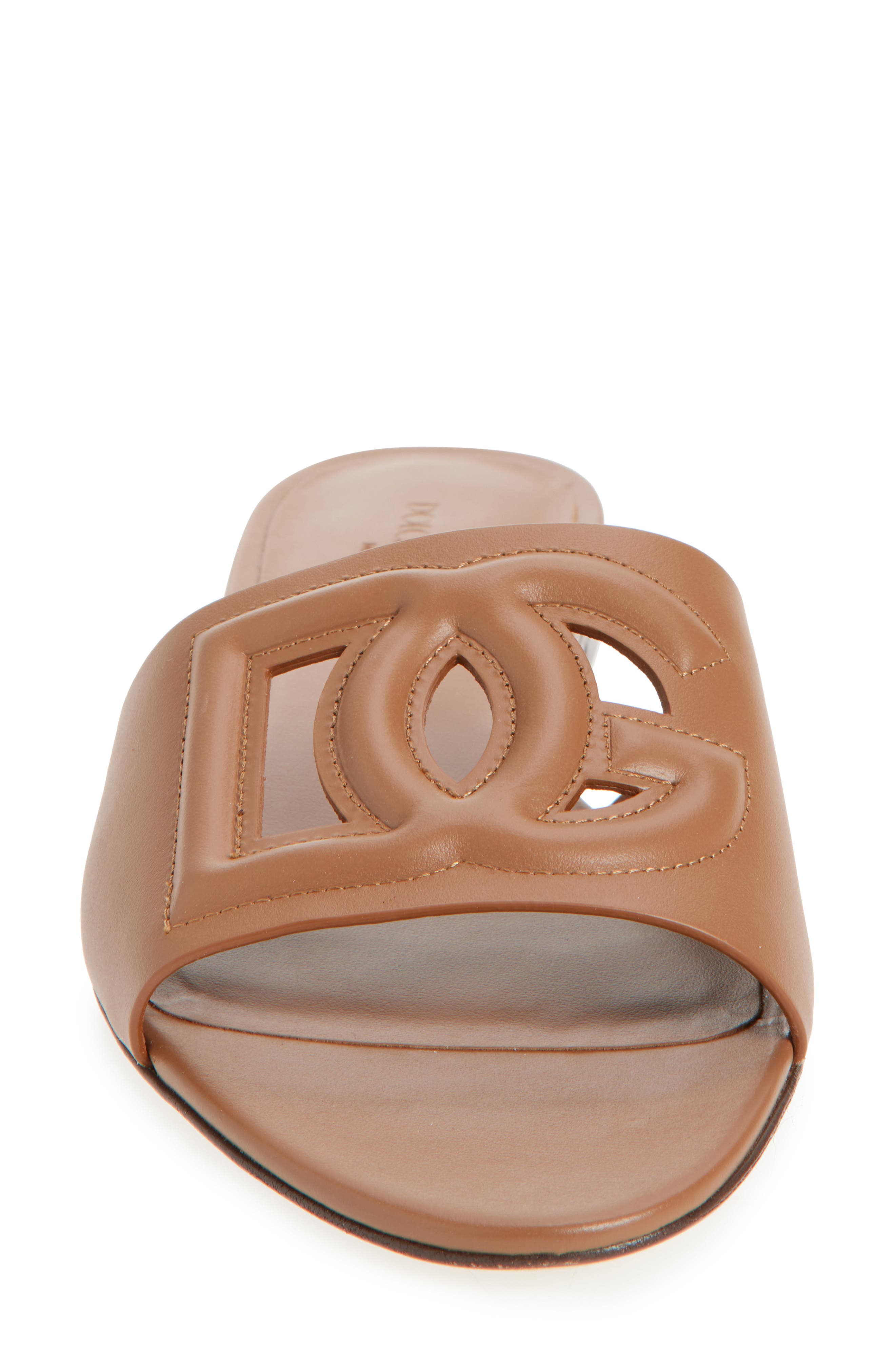 Bianca Interlock Slide Sandal, Alternate, color, LIGHT BROWN