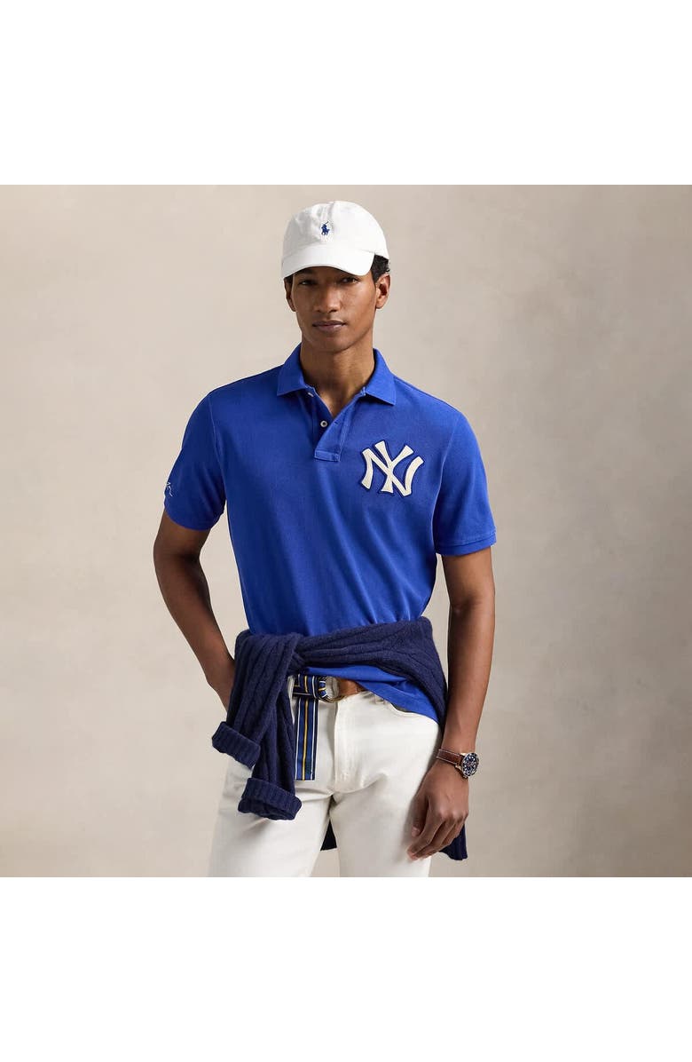 Polo Ralph Lauren Royal Yankees Polo Shirt, Main, color,