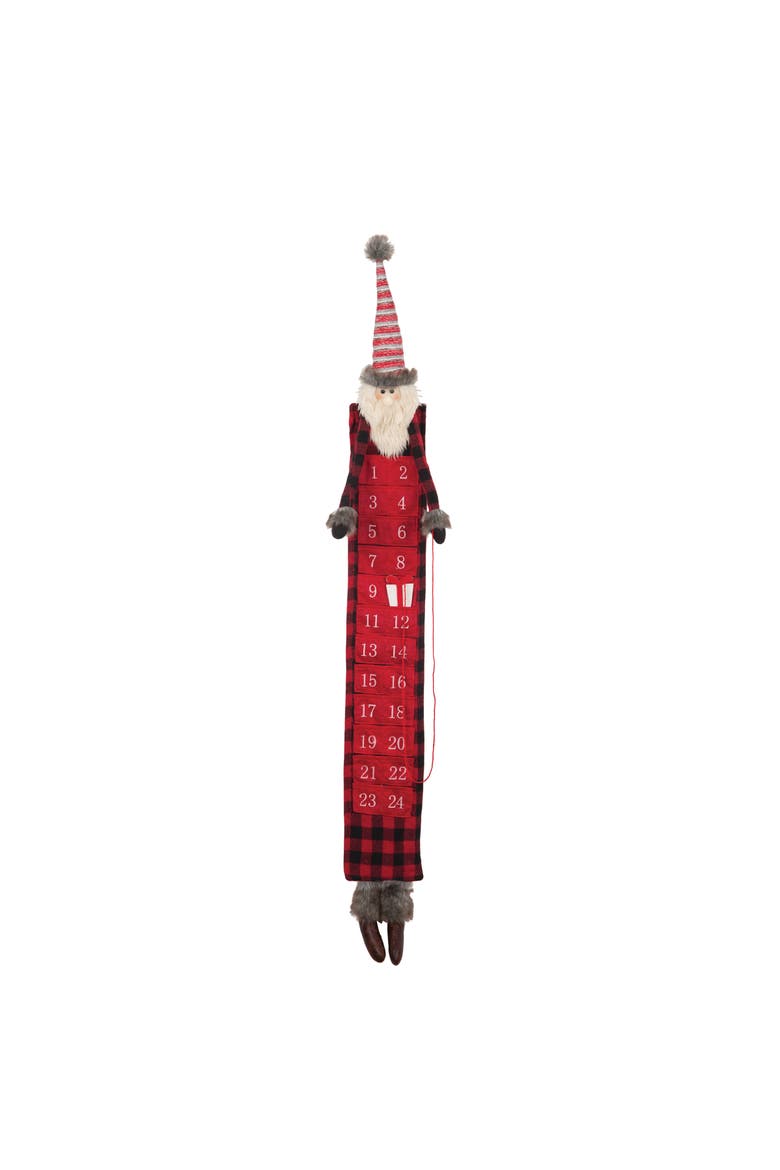 Buffalo Check Santa Calendar, Main, color, Red