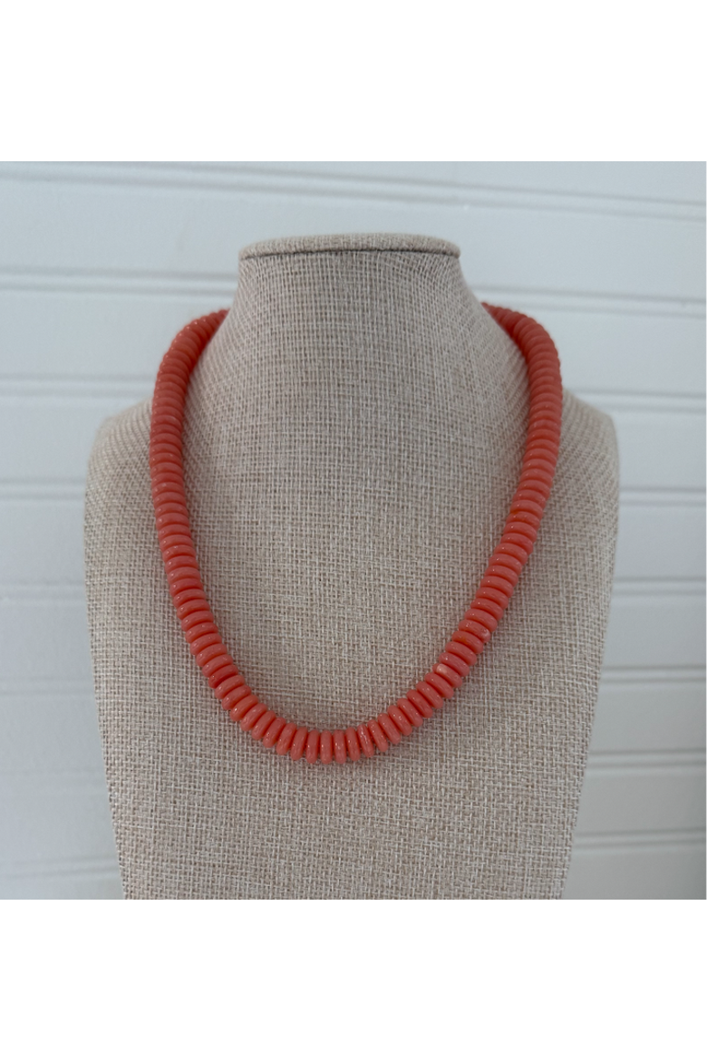 Papaya Kiss Necklace, Alternate, color, Orange