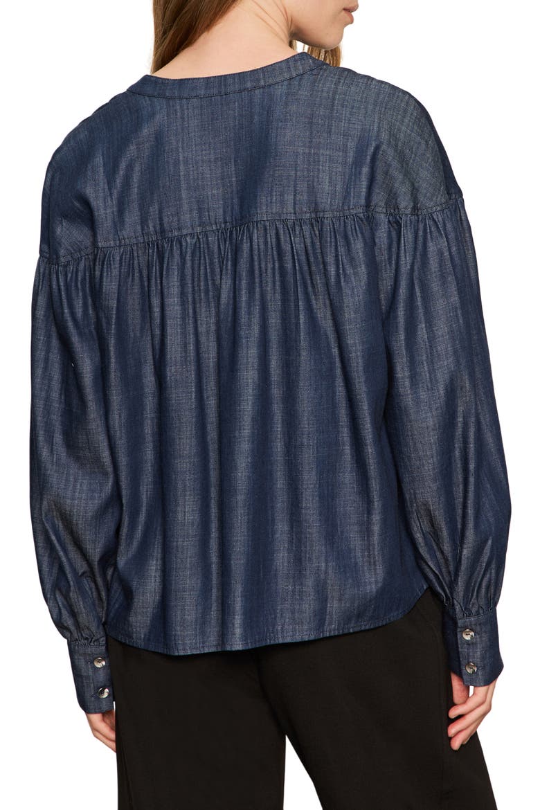 Personal Best Denim Top, Alternate, color, MOONSHADOW BLUE