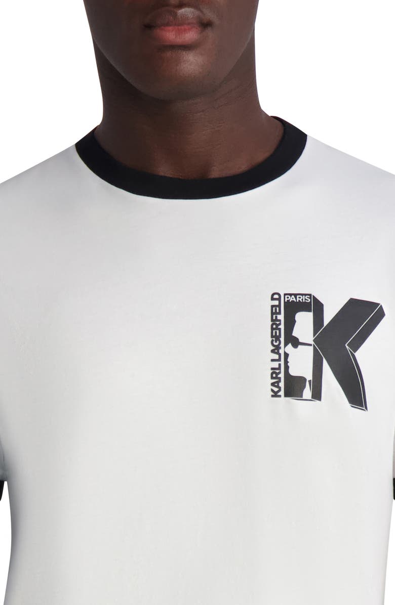 KARL LAGERFELD PARIS Logo Cotton T-Shirt, Alternate, color, 