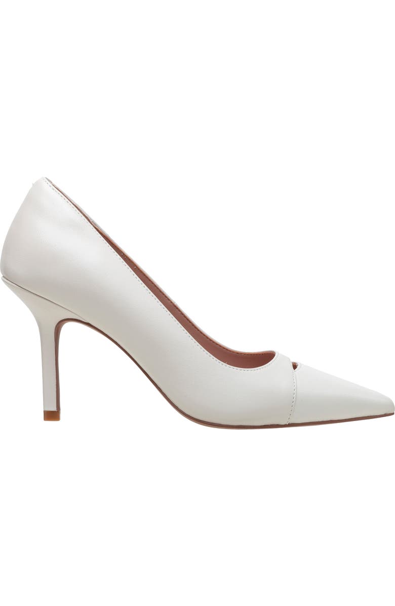 Linea Paolo Prue Pointed Cap Toe Pump, Alternate, color, Ivory
