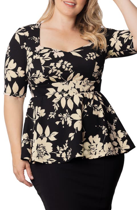 Posh Peplum Top (Plus)