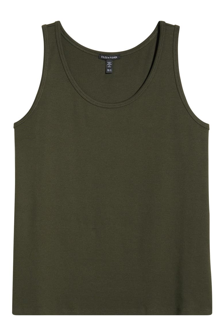 Scoop Neck Organic Cotton Tank, Alternate, color, SEAWEED
