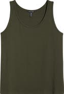 Eileen Fisher Scoop Neck Organic Cotton Tank