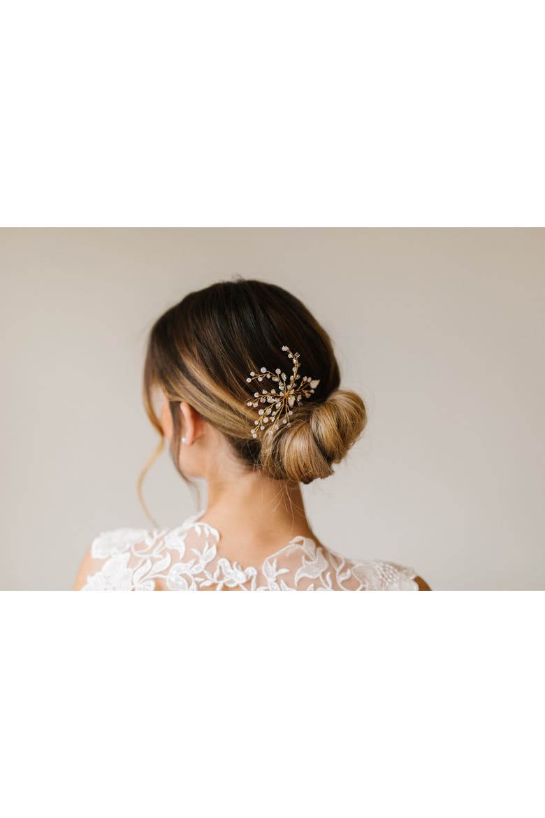 Gia Bridal Pin, Alternate, color, Gold