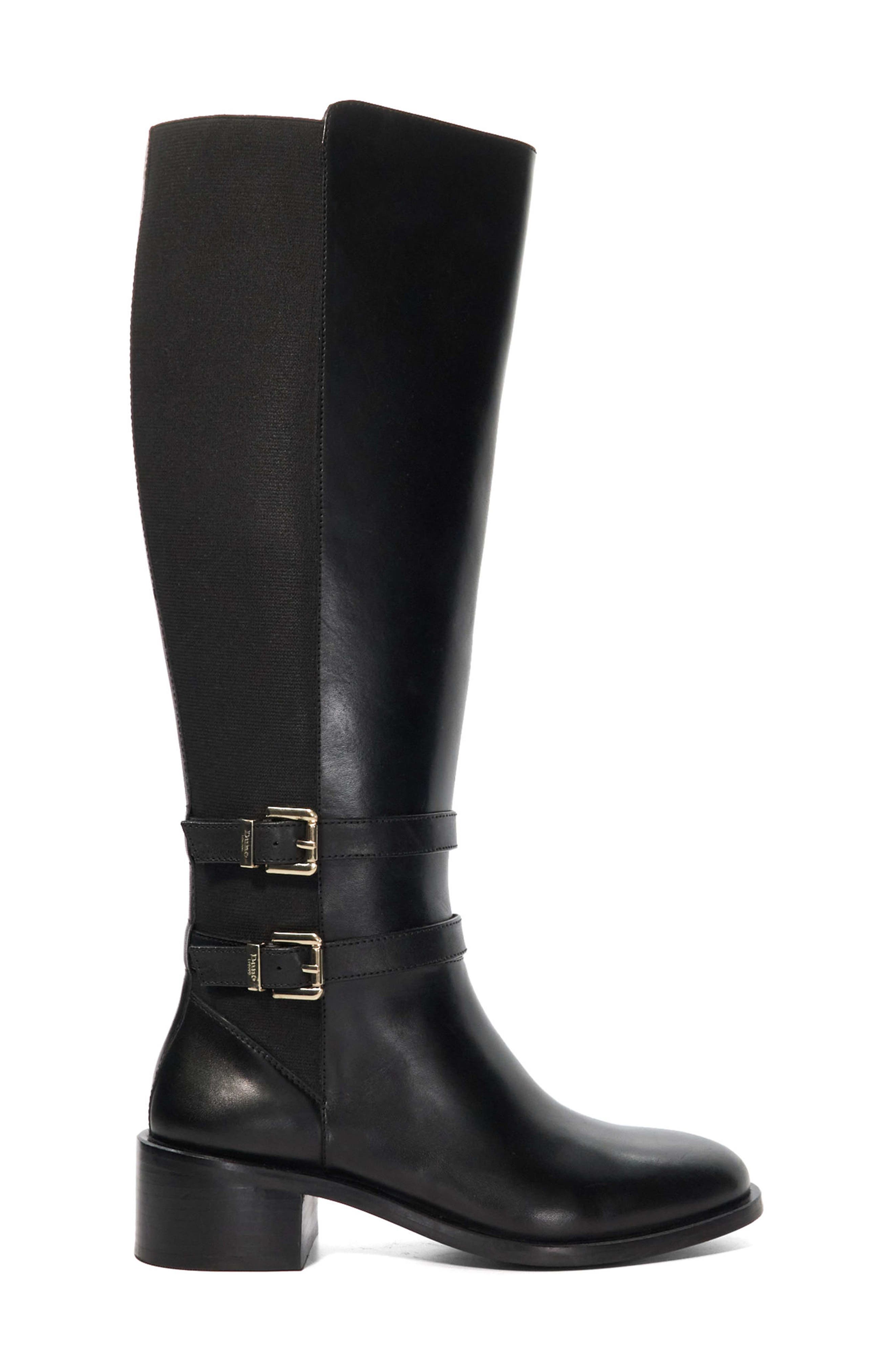 Dune London Tatter Knee High Boot, Alternate, color, Black