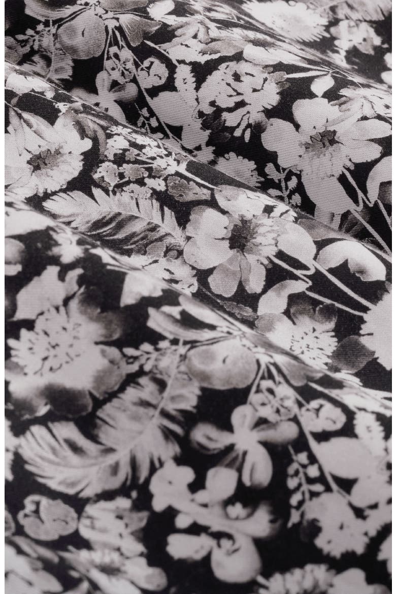 Julian Floral Print Long Sleeve Button-Up Shirt, Alternate, color, BLACK
