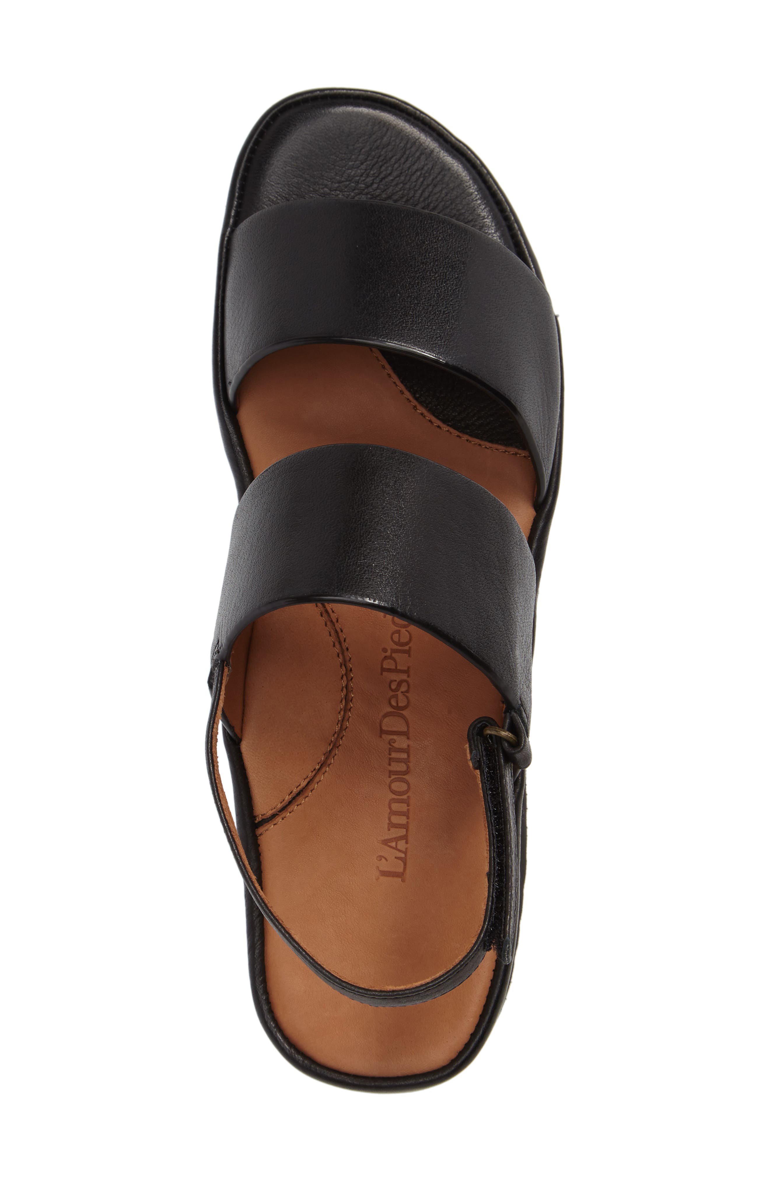 Abruzzo Slingback Platform Wedge Sandal, Alternate, color, BLACK LEATHER