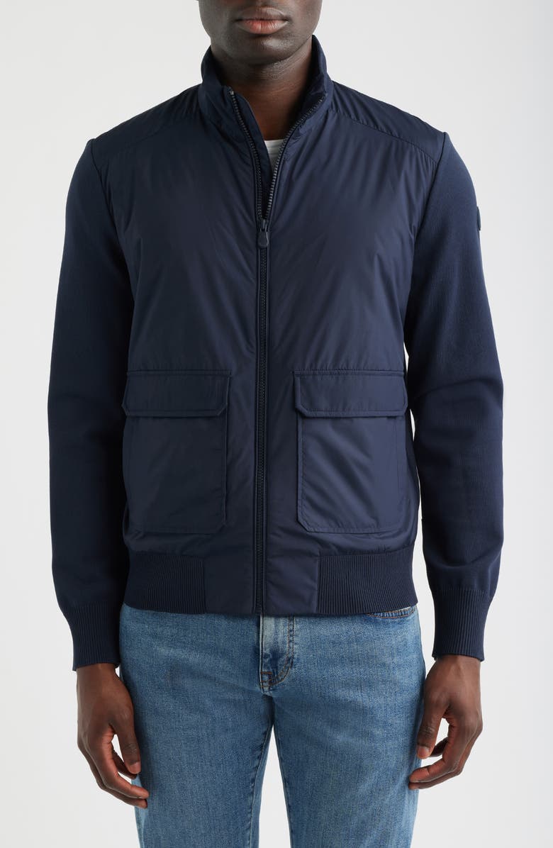 Save The Duck Alfo Hybrid Jacket, Alternate, color, Navy Blue
