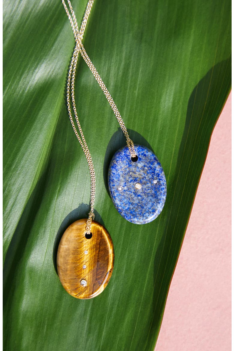 Lapis Aura Pendant Necklace, Alternate, color, 14K YELLOW GOLD / LAPIS