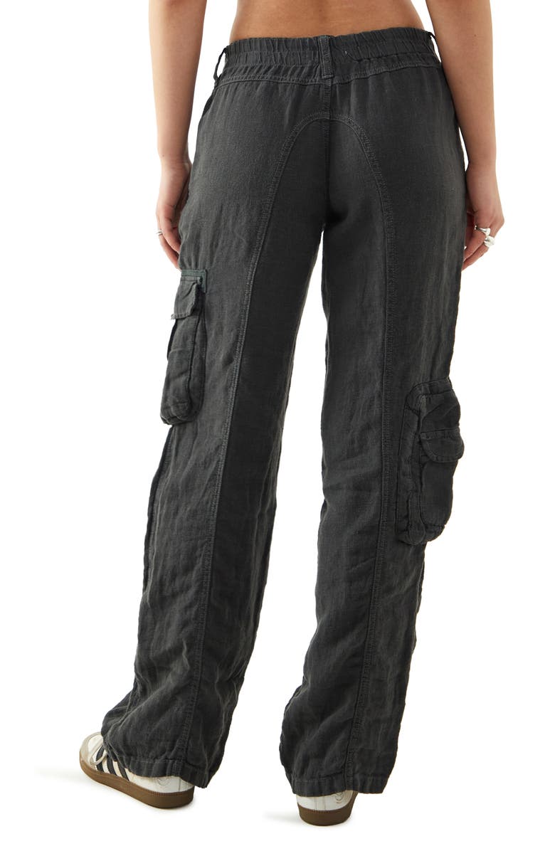 BDG Urban Outfitters Y2K Linen Cargo Pants, Alternate, color, 