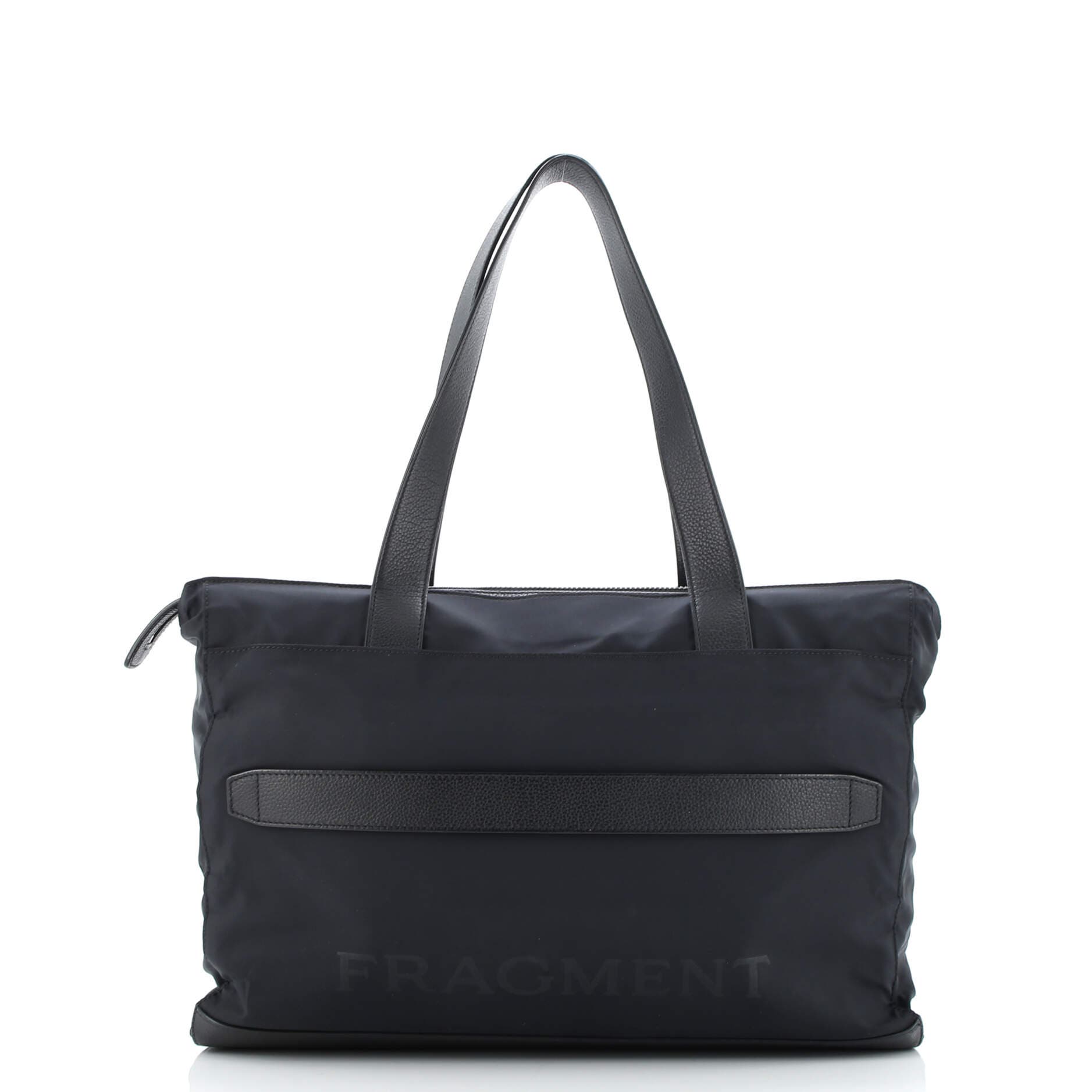 Fragment Zip Tote Nylon with Leather Medium, Alternate, color, Black