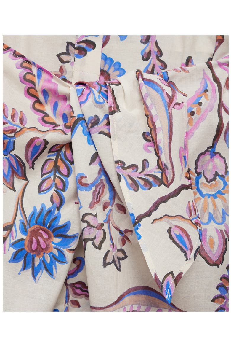 Floral Cotton Shirtdress, Alternate, color, ECRU