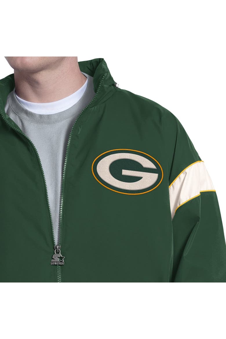 Men's Starter  Green Green Bay Packers The Gust Full-Zip Hooded Jacket, Alternate, color, Green