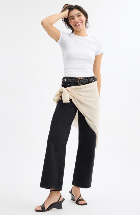 Signature C Rose Square Fringe Scarf