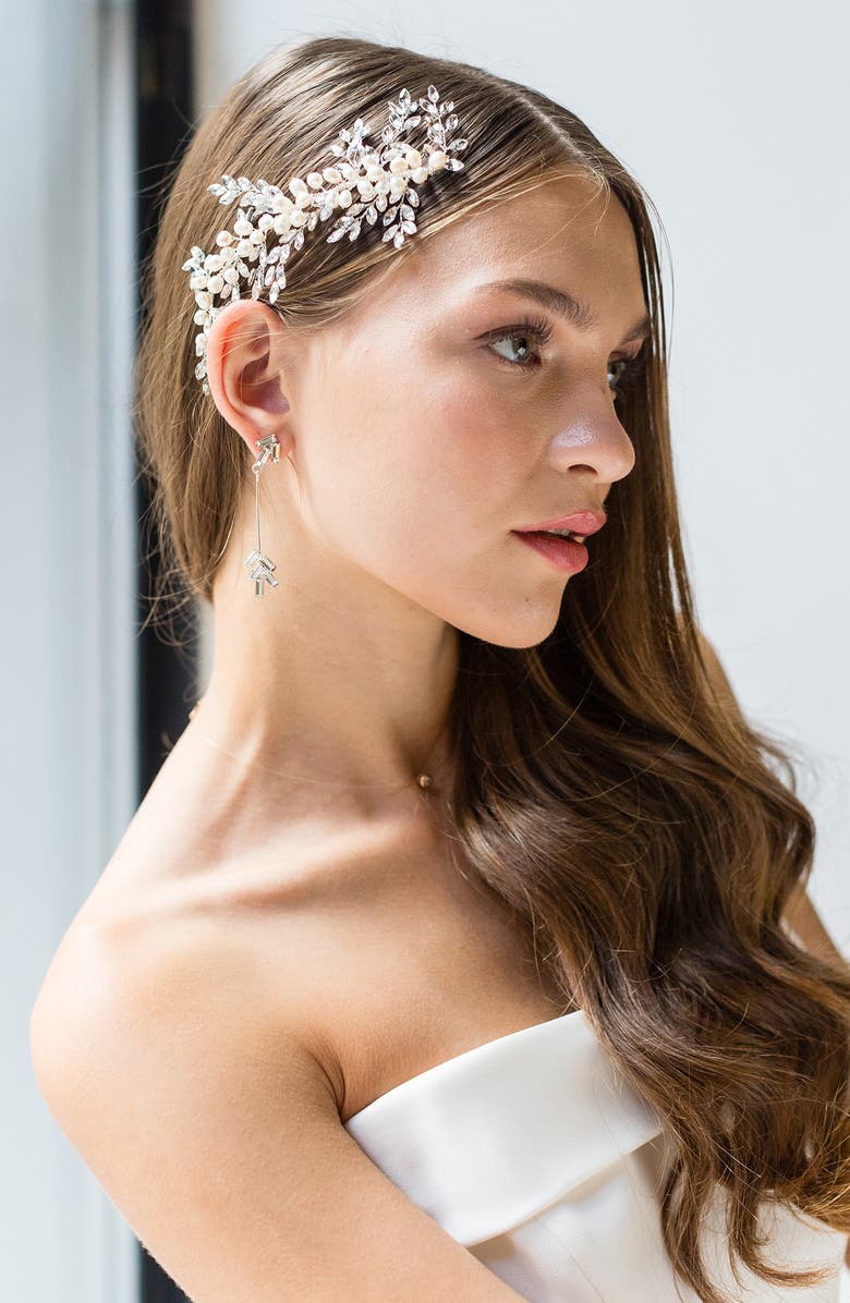 Brides & Hairpins Rumi Halo Hair Comb, Alternate, color, Silver