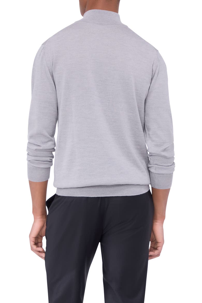Merino Wool Quarter Zip Pullover, Alternate, color, PLATINUM