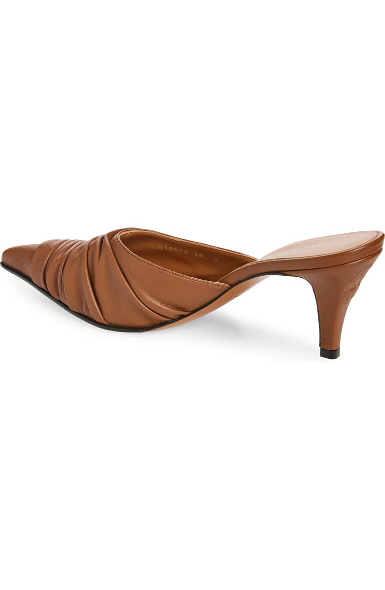 McQueen Birdee Ruched Mule, Alternate, color, Wood