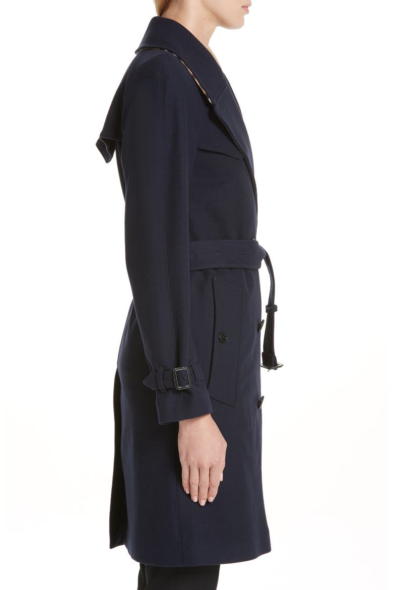 Cranston Wool Blend Trench Coat, Alternate, color, NAVY