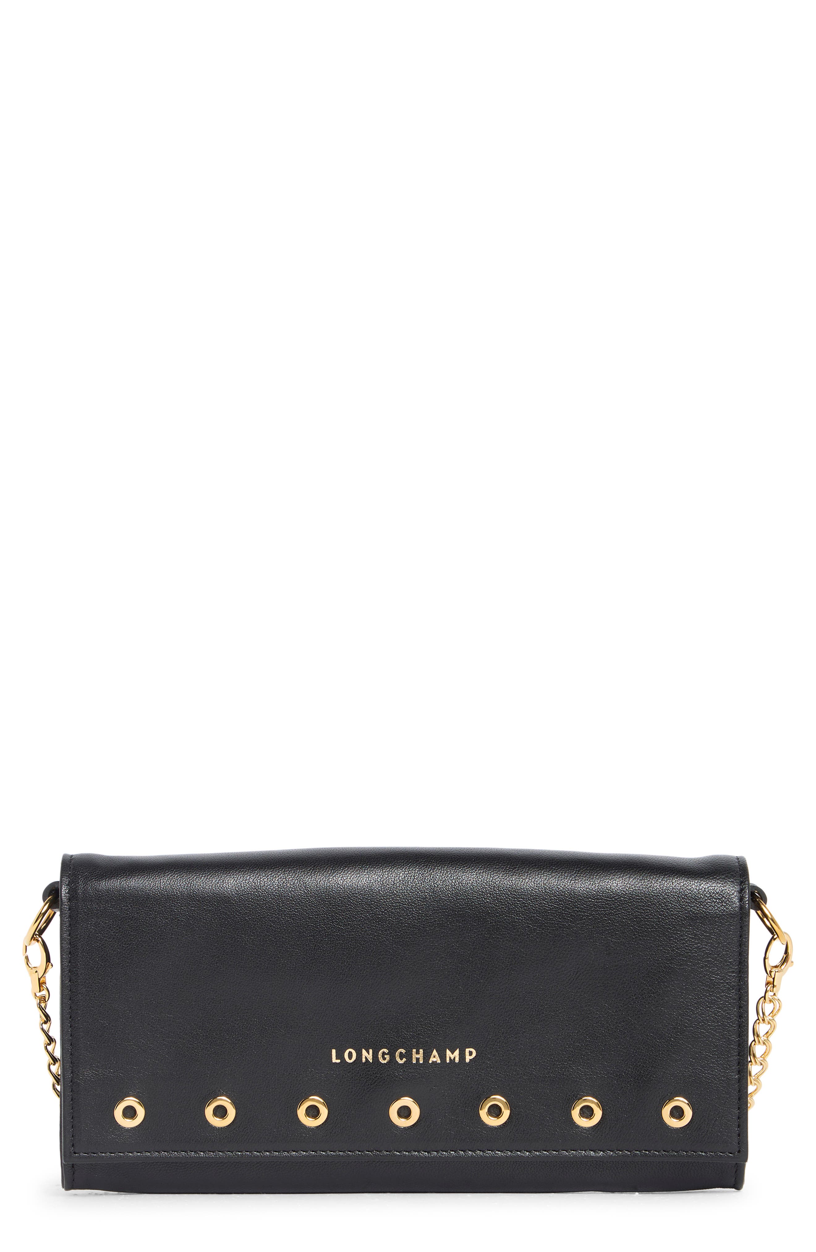 Longchamp Paris Leather Wallet on a Chain